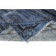 Vintage Handmade Turkish Area Rug redyed in Blue Color for modern interiors