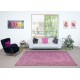 Handmade Area Rug for Kids Room. Pink Living Room Rug. Modern Bedroom Rug