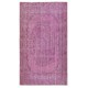 Handmade Area Rug for Kids Room. Pink Living Room Rug. Modern Bedroom Rug