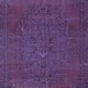 Vintage Handmade Turkish Area Rug redyed in Purple Color for contemporary interiors
