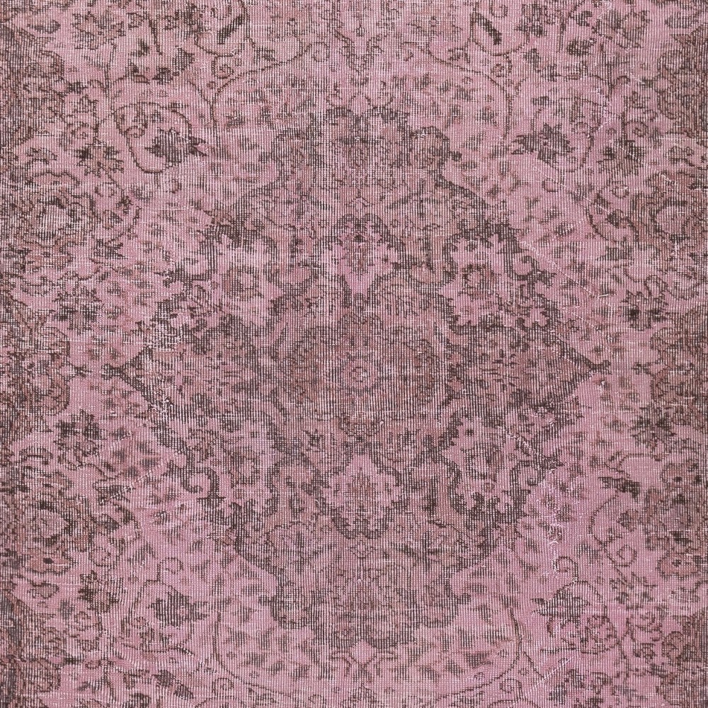 Modern Wool Area Rug. Handmade in Turkey. Pink Color Living Room Rug