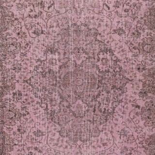 Modern Wool Area Rug. Handmade in Turkey. Pink Color Living Room Rug