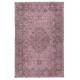 Modern Wool Area Rug. Handmade in Turkey. Pink Color Living Room Rug