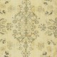 Contemporary Handmade Turkish Area Rug with Floral Garden Design in Yellow Background