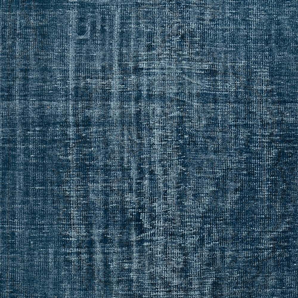 Hand Knotted Solid Navy Blue Color Area Rug, Modern Handmade Turkish Floor Covering