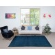 Solid Blue Area Rug for Modern Interiors, Handmade in Turkey
