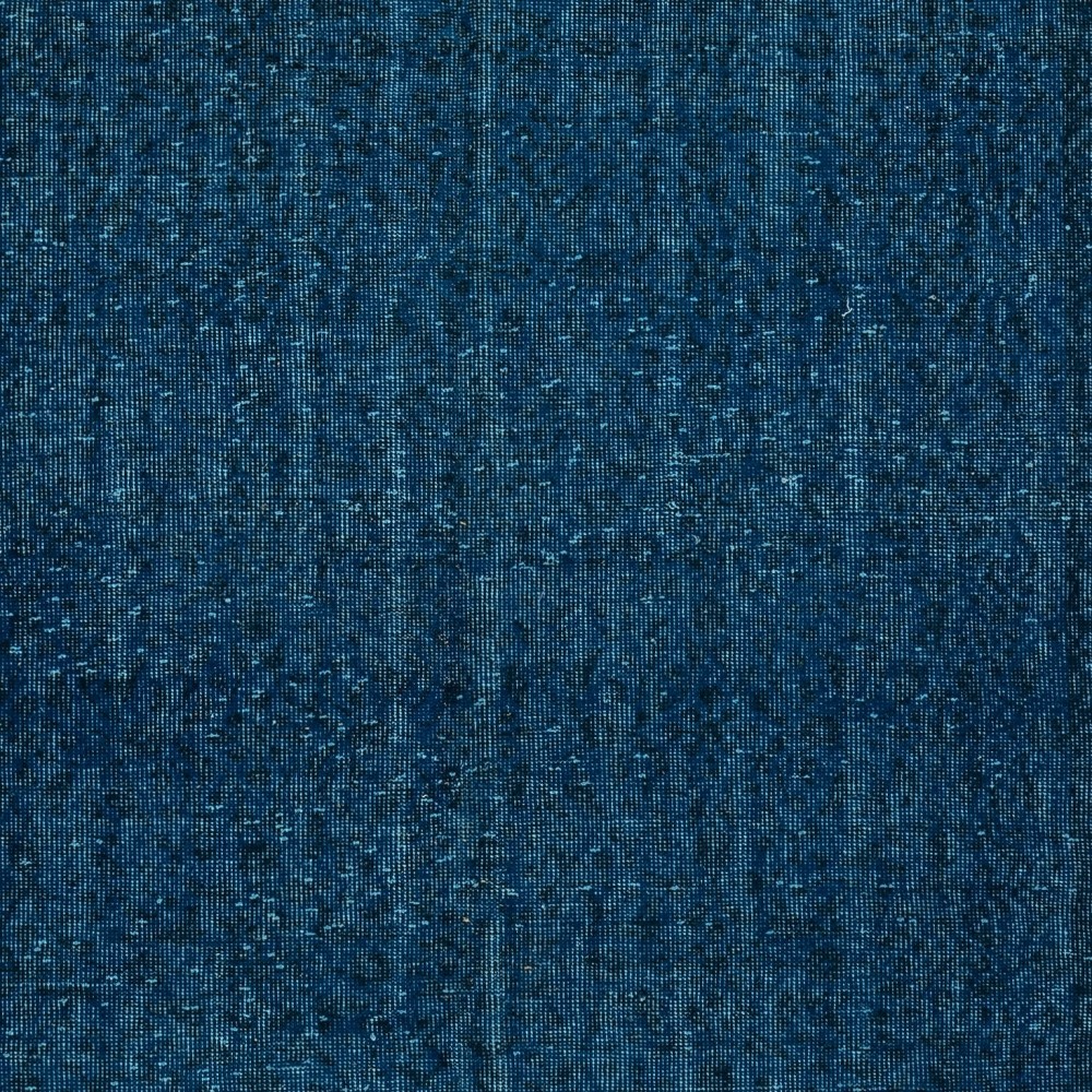 Solid Blue Area Rug for Modern Interiors, Handmade in Turkey