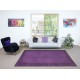 Modern Anti-bacterial Area Rug in Purple, Hand-Made in Turkey