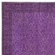 Modern Anti-bacterial Area Rug in Purple, Hand-Made in Turkey