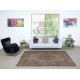 Modern Turkish Floor Rug in Brown Color. Hand Knotted Area Rug for Kitchen and Living Room