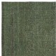 Hand-Knotted Turkish Wool Area Rug in Dark Green. Modern Handmade Floor Covering