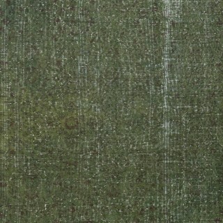 Hand-Knotted Turkish Wool Area Rug in Dark Green. Modern Handmade Floor Covering