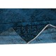 Navy Blue Color Handmade Turkish Area Rug for Contemporary Interiors