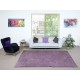 Vintage Handmade Turkish Area Rug redyed in Purple Color for modern interiors