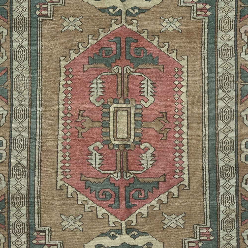 One of a kind Vintage Handmade Turkish Area Rug. 100% Wool