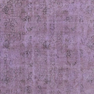 Vintage Handmade Turkish Area Rug redyed in Purple Color for modern interiors