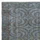 Contemporary Handmade Turkish Wool Area Rug in Stone Blue Color