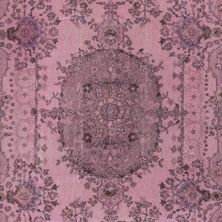 Modern Pink Color Over-Dyed Rug. Handmade Turkish Floor Rug. Bohemian Home Decor