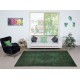 Modern Area Rug in Dark Green, Hand-woven and Hand-knotted in Turkey