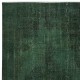 Modern Area Rug in Dark Green, Hand-woven and Hand-knotted in Turkey