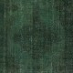 Modern Area Rug in Dark Green, Hand-woven and Hand-knotted in Turkey