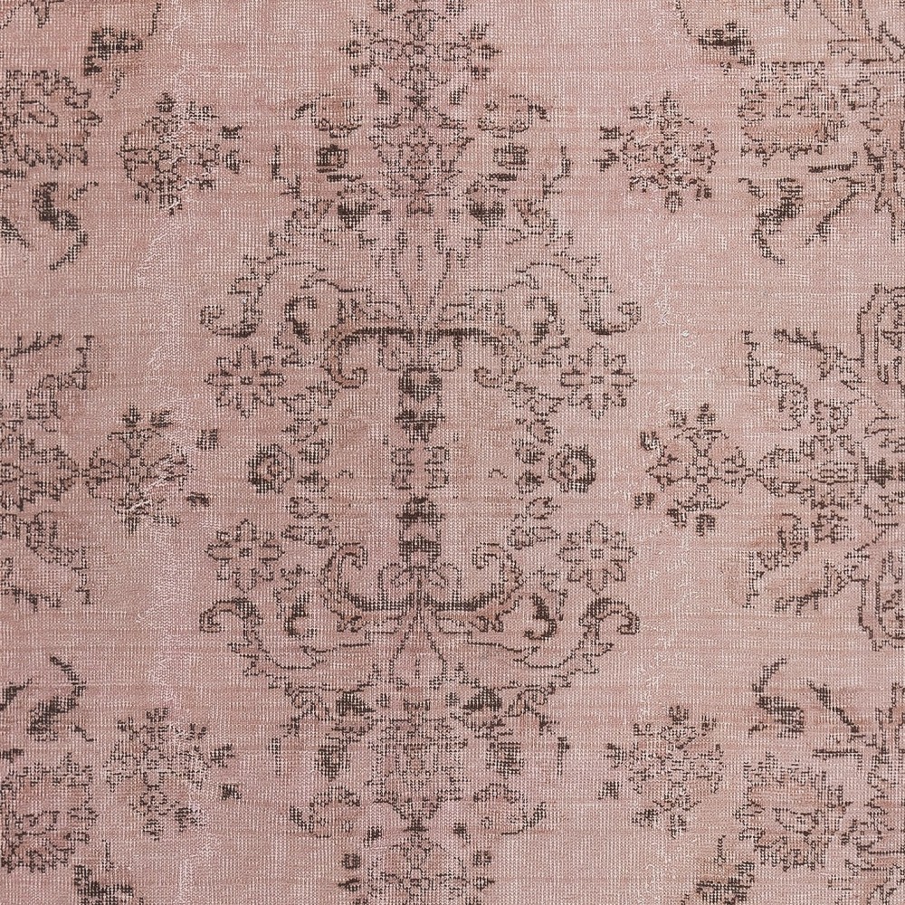 Modern Pink Color Area Rug. Handmade Turkish Floor Rug. Bohemian Home Decor