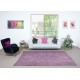 Handmade Anti-bacterial Rug, Purple Color Hand Knotted Turkish Rug