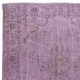 Handmade Anti-bacterial Rug, Purple Color Hand Knotted Turkish Rug