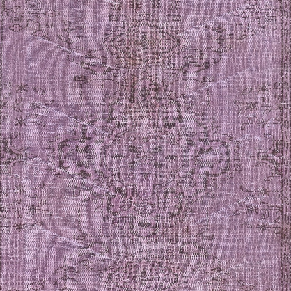 Handmade Anti-bacterial Rug, Purple Color Hand Knotted Turkish Rug