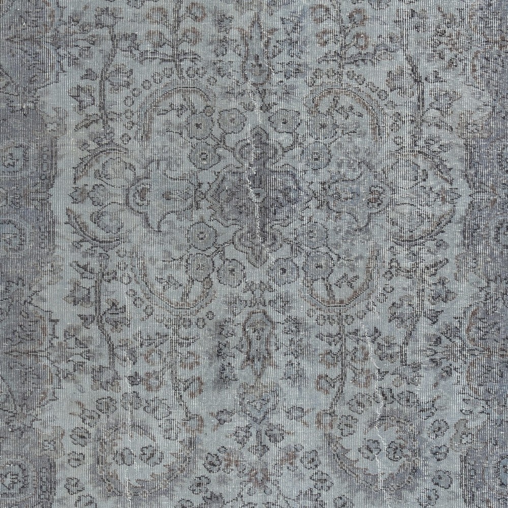 Contemporary Handmade Turkish Wool Area Rug in Light Blue