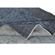 Contemporary Low Pile Handmade Blue Color Turkish Wool Area Rug with Floral Design