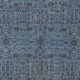 Contemporary Low Pile Handmade Blue Color Turkish Wool Area Rug with Floral Design