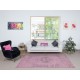 Pink Handmade Turkish Area Rug for Living Room, Entrance, Bedroom, Dining Room & Kids Room