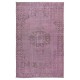 Pink Handmade Turkish Area Rug for Living Room, Entrance, Bedroom, Dining Room & Kids Room