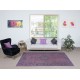Purple Color Handmade Turkish Area Rug for Living Room, Entrance, Bedroom, Dining Room & Kids Room