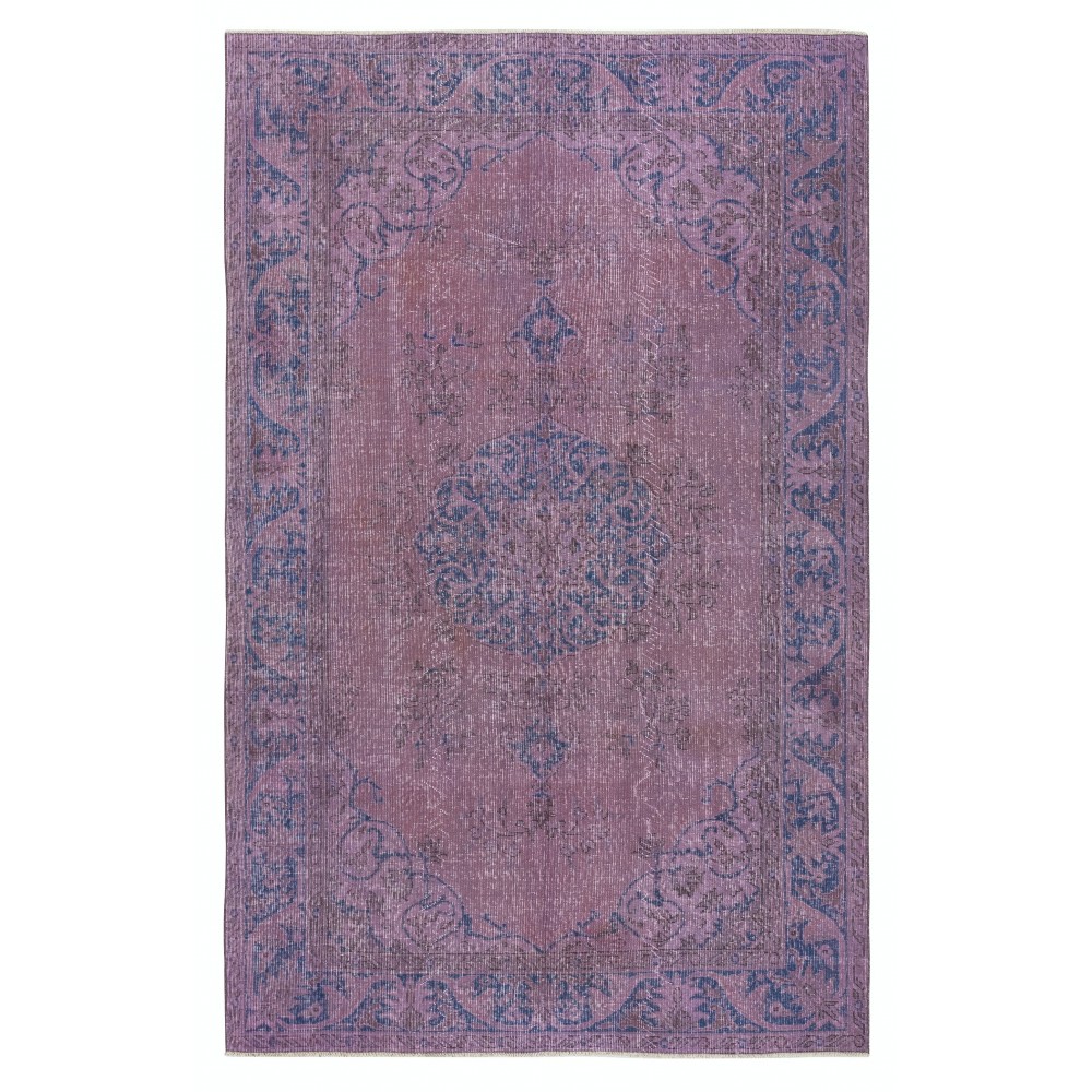 Purple Color Handmade Turkish Area Rug for Living Room, Entrance, Bedroom, Dining Room & Kids Room