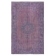 Purple Color Handmade Turkish Area Rug for Living Room, Entrance, Bedroom, Dining Room & Kids Room