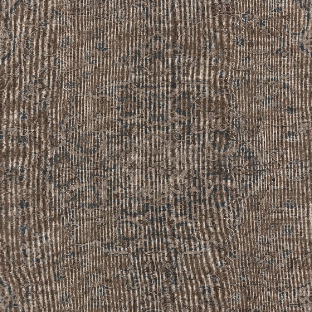 Modern Turkish Floor Rug in Brown Color. Hand Knotted Area Rug for Kitchen and Living Room