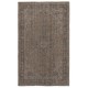 Modern Turkish Floor Rug in Brown Color. Hand Knotted Area Rug for Kitchen and Living Room