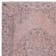 Contemporary Handmade Low Pile Turkish Wool Area Rug in Pink Color