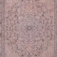 Contemporary Handmade Low Pile Turkish Wool Area Rug in Pink Color