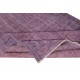 Vintage Handmade Turkish Area Rug redyed in Purple Color for modern interiors