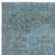 Light Blue Color Handmade Anti-Bacterial Turkish Wool Area Rug for Modern Home and Office Decor