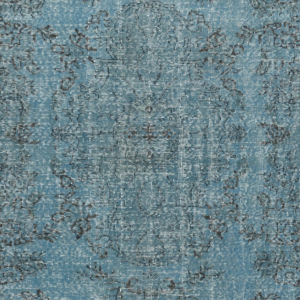 Light Blue Color Handmade Anti-Bacterial Turkish Wool Area Rug for Modern Home and Office Decor