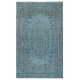 Light Blue Color Handmade Anti-Bacterial Turkish Wool Area Rug for Modern Home and Office Decor
