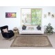 Brown Color Handmade Wool Area Rug from Turkey. Modern Low Pile Rug