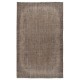 Brown Color Handmade Wool Area Rug from Turkey. Modern Low Pile Rug