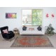 Traditional Vintage Handmade Wool Area Rug. One of a kind Turkish Carpet