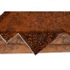 Distressed Handmade Turkish Wool Area Rug Re-Dyed in Orange Color