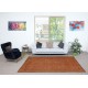 Contemporary Hand-knotted Area Rug. Orange Color Turkish Floor Covering
